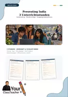 Vorschau - Stundenentwürfe - Presenting India – 3 Unterrichtsstunden – Planung, Feedback & Bewertung – ZP 10 - Deckblatt