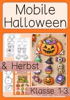 Vorschau - Arbeitsblätter - Kunst Halloween & Herbst Mobile Klasse 1 - 3 basteln - Deckblatt