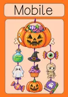 Vorschau - Arbeitsblätter - Kunst Halloween & Herbst Mobile Klasse 1 - 3 basteln - Seite 1