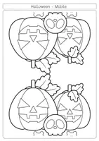 Vorschau - Arbeitsblätter - Kunst Halloween & Herbst Mobile Klasse 1 - 3 basteln - Seite 3