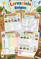 Vorschau - Arbeitsblätter - Religion Lernspiele Grundschule | 5 Arbeitsblätter - Deckblatt