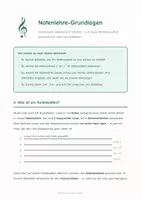Vorschau - Arbeitsblätter - Notenlehre-Grundlagen – Notennamen, Notenwerte & Taktarten | 1.–2. Klasse Mittelschule/AHS | 9 Seiten mit Lösungen - Seite 1