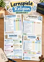 Vorschau - Arbeitsblätter - Religion Lernspiele Sekundarstufe I | 5 Arbeitsblätter - Deckblatt