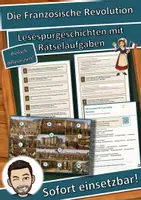 Vorschau - Arbeitsblätter - Die Französische Revolution – Lesespurgeschichte mit Rätselaufgaben (Klasse 8) - Deckblatt