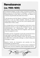 Vorschau - Arbeitsblätter - Expertenpuzzle Barock und Renaissance - Deckblatt
