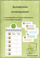 Vorschau - Mal- und Bastelvorlagen - Bushaltestelle Lerntempoduett Aushang Selbstkontrolle - Deckblatt