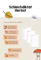 Vorschau - Arbeitsblätter - Schleichdiktat/ Schreibspaziergang Herbst - Deckblatt