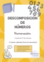 Vista previa - Hojas de trabajo - TABLA DESCOMPOSICIÓN DE NÚMEROS - Portada