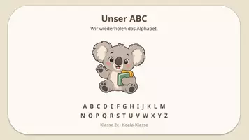 Vorschau - Präsentationen/Tafelbilder - ABC kennenlernen und ordnen - Digitales Tafelbild Kl. 2 - Seite 1