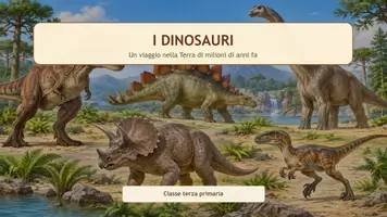 anteprima - Presentazioni / Lavagne - I Dinosauri | Lezione LIM | Preistoria - Pagina di copertina