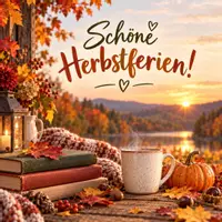 Vorschau - Bildkarten - Herbstferiengrüße Kollegen/Kolleginnen - Seite 1