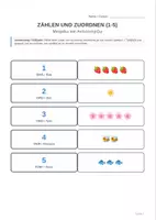 Vorschau - Arbeitsblätter - Zahlen 0-10 auf Griechisch & Deutsch| Poster & Arbeitsblatt (Zählen & Zuordnen) - Seite 1
