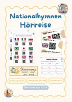 Vorschau - Stundenentwürfe - Nationalhymnen aus aller Welt – Hörreise mit QR-Codes - Deckblatt