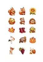 Vorschau - Mal- und Bastelvorlagen - Herbststicker - Deckblatt