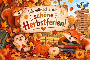 Vorschau - Bildkarten - Herbstferiengrüße Kinder/Schüler*innen - Seite 2