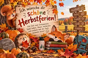 Vorschau - Bildkarten - Herbstferiengrüße Kinder/Schüler*innen - Seite 3