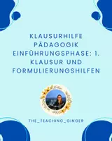 Vorschau - Merkblätter - Klausurhilfe erste Pädagogik-Klausur Einführungsphase - Deckblatt