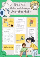 Vorschau - Stundenentwürfe - Erste Hilfe kleine Verletzungen Unterrichtseinheit - Deckblatt