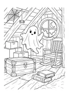 Vorschau - Mal- und Bastelvorlagen - Halloween Ausmalbilder und Deko / 6 Malvorlagen, 12 Fensterbilder, Türschild und Girlande / Grundschule Klasse 1 bis 4 - Seite 3