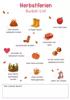 Vorschau - Arbeitsblätter - Herbstferien-Bucket List - Seite 2