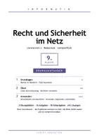 Vorschau - Arbeitsblätter - Übungsaufgaben Recht Sicherheit Netz Informatik 9 Realschule - Deckblatt
