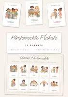 Vorschau - Poster - Kinderrechte Plakate / Weltkindertag und Tag der Kinderrechte / Klassenzimmer Deko / Grundschule - Deckblatt