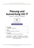 Vorschau - Arbeitsblätter - Übungsaufgaben Planung Auswertung mit IT Informatik 10 Realschule - Deckblatt