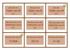 Vorschau - Spiele - Stop and Swap Spiel: Teilbarkeit (Teiler, Vielfache, Teilbarkeitsregeln) - Seite 2