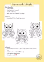 Vorschau - Mal- und Bastelvorlagen - Herbst Kunst Grundschule - 3D - Eule basteln - Kunst Klasse 1, Kunst Klasse 2 - Mandala - Seite 1