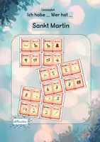 Vorschau - Spiele - Ich habe ... Wer hat ...? Lesespiel zum Thema Sankt Martin - Deckblatt