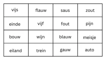 Voorbeeld - bewegend leren - spelling - tweetekenklanken - Pagina 2