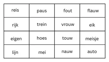 Voorbeeld - bewegend leren - spelling - tweetekenklanken - Pagina 3