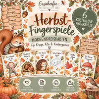 Vorschau - Anderer Materialtyp - Herbst-Fingerspiele als Morgenkreiskarten – 6 kostenlose Fingerspiele für Krippe & Kita - Deckblatt