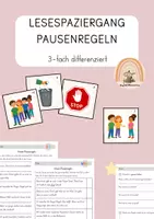 Vorschau - Stundenentwürfe - Lesespaziergang Pausenregeln - Deckblatt