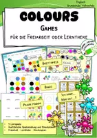 Vorschau - Stationenlernen - Colours – Spieleset für Freiarbeit und Stationen | ab 2. Klasse - Deckblatt