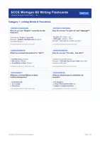 Προεπισκόπηση - Flashcards - Michigan ECCE Writing linking words flashcards - Εξώφυλλο