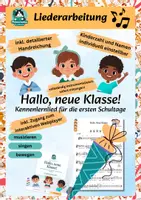 Vorschau - Arbeitsblätter - 4 Lieder für den Schulalltag | Morgenritual, Kennenlernen, Gemeinschaft & Geburtstag - Seite 1