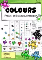 Vorschau - Arbeitsblätter - Colours – Arbeitsblätter, Bildkarten und Hörverstehen | ab 2. Klasse - Deckblatt