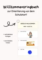 Vorschau - Fördermaterial/Inklusion - Willkommensringbuch-Schulstart Vorlagen - Deckblatt