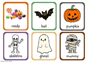 Προεπισκόπηση - Flashcards - Halloween Vocabulary Flashcards - Εξώφυλλο