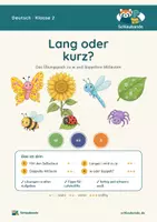Vorschau - Arbeitsblätter - Lang oder kurz? · Klasse 2 · Übungspack - Deckblatt