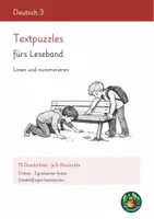 Vorschau - Arbeitsblätter - Leseband Klasse 3: Lesen und nummerieren - Deckblatt