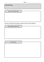 Vorschau - Arbeitsblätter - Forschungsbogen, Forscherbogen, Experimentieren, Forschen - Seite 1