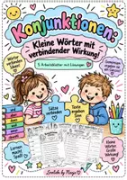 Vorschau - Unterrichtsreihen - Konjunktion Arbeitsblätter Lernliebe by Manja - Deckblatt