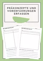 Vorschau - Arbeitsblätter - Präkonzepte, Vorstellungen erheben - Deckblatt