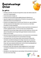Vorschau - Mal- und Bastelvorlagen - Otter-Laterne – Bastelvorlage I Schablonen für Kopf und Körperteile - Seite 2