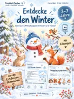 Vorschau - Arbeitsblätter - Entdecke den Winter – Sachwissen & Mitmachheft | Kindergarten & 1. Klasse - Deckblatt