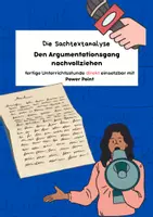 Vorschau - Arbeitsblätter - Sachtextanalyse Argumentationsgang und -typen - Deckblatt