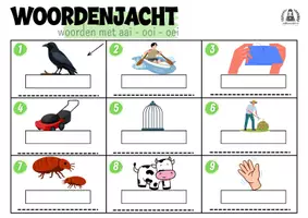 Voorbeeld - Woordenjacht aai - ooi - oei - Pagina 1