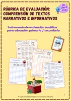 Vista previa - Para docentes: organización, planificación y formación - RÚBRICA COMPRENSIÓN TEXTOS NARRATIVOS E INFORMATIVO - Portada